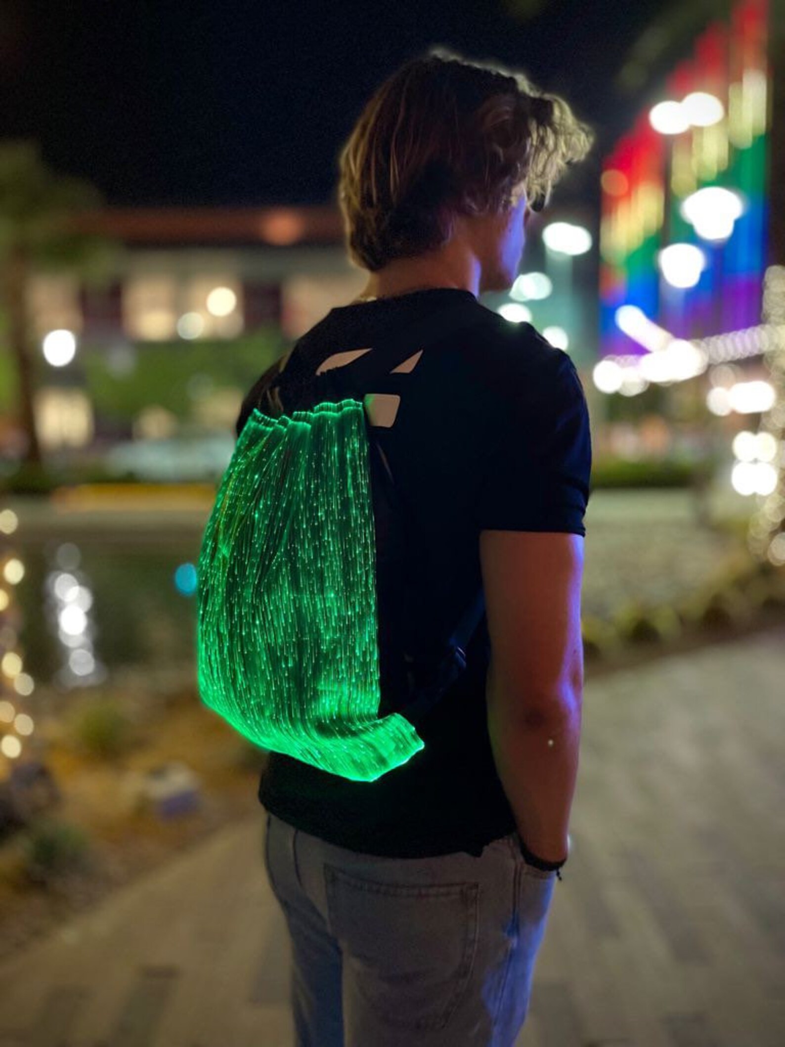LED Backpack Fiber Optic Backpack Light up Backpack Etsy