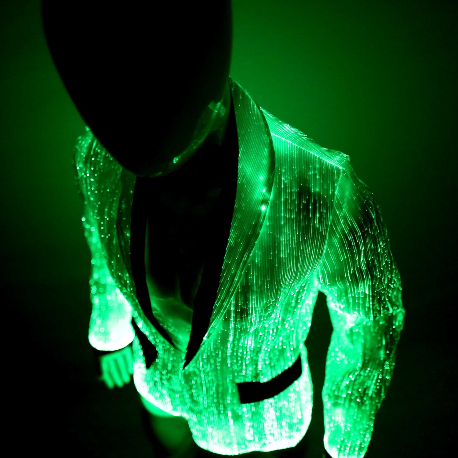 Light up LED Jacket for Men White Blazer Burning Man Fiber Etsy