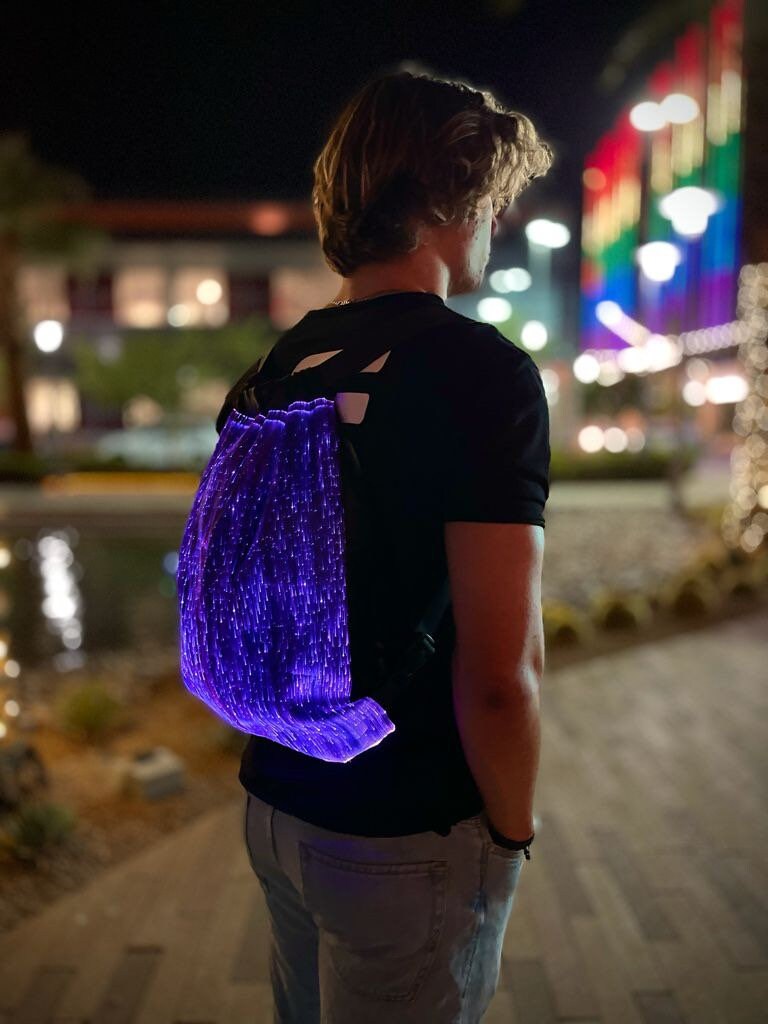 LED Backpack Fiber Optic Backpack Light up Backpack Etsy