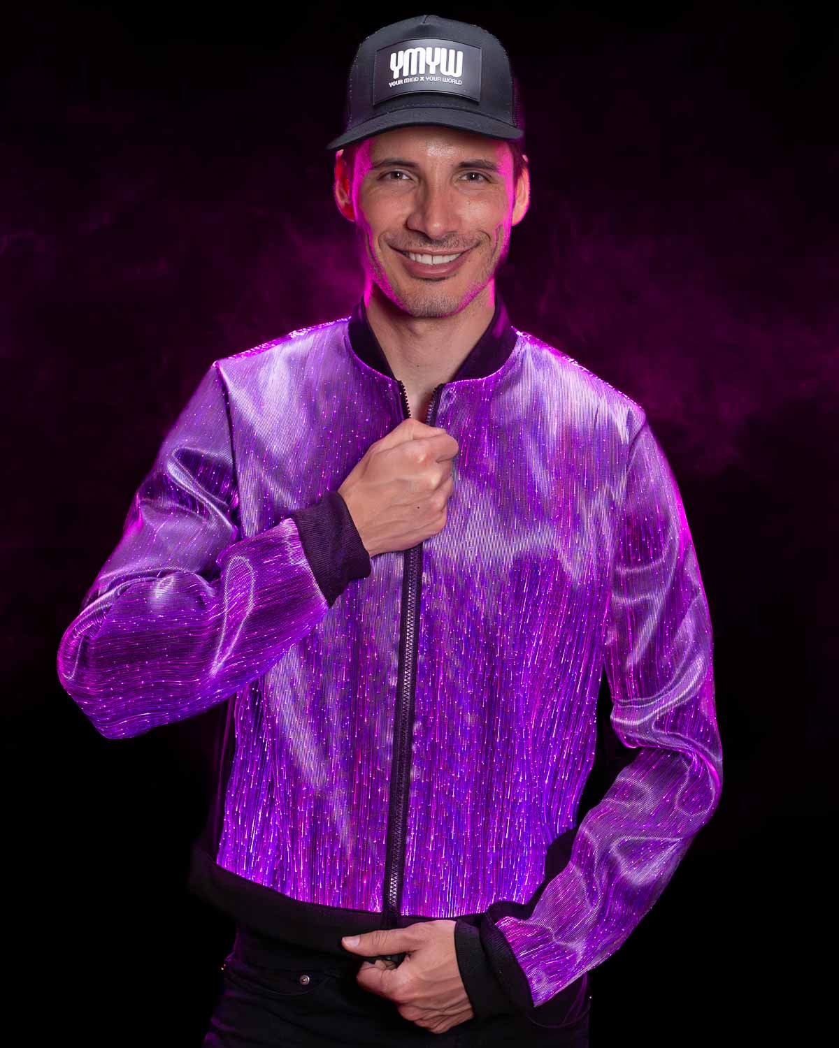 Lucky Rave LUCKY STAR Led Bomber Jacket Mens Rave Outfit Burning Man Outfit EDC ...