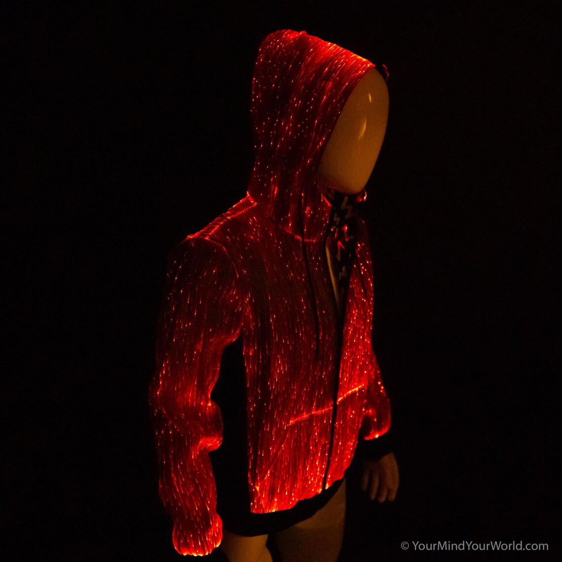 LED Hoodie Long Sleeve Light Up Hoodie Fiber Optic Hoodie Etsy