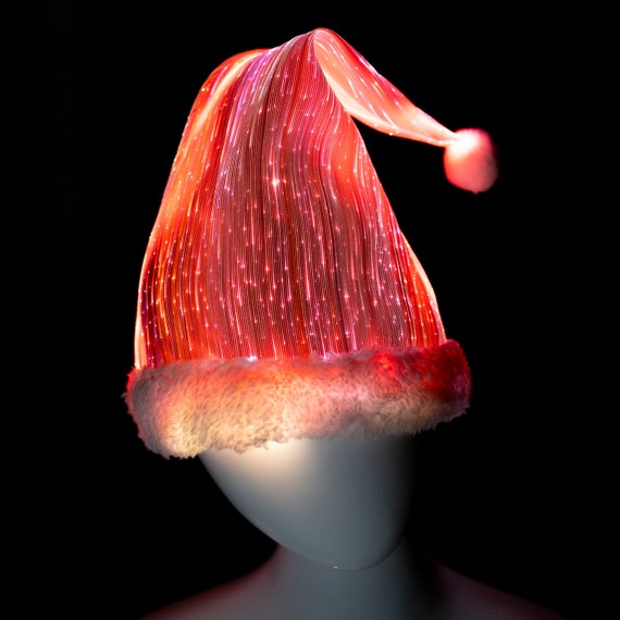 Christmas Gift Xmas Hat LED Light up Color Changing Santa 