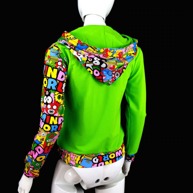 Cool zip up hoodies for women burning man clothing edm clothes Etsy