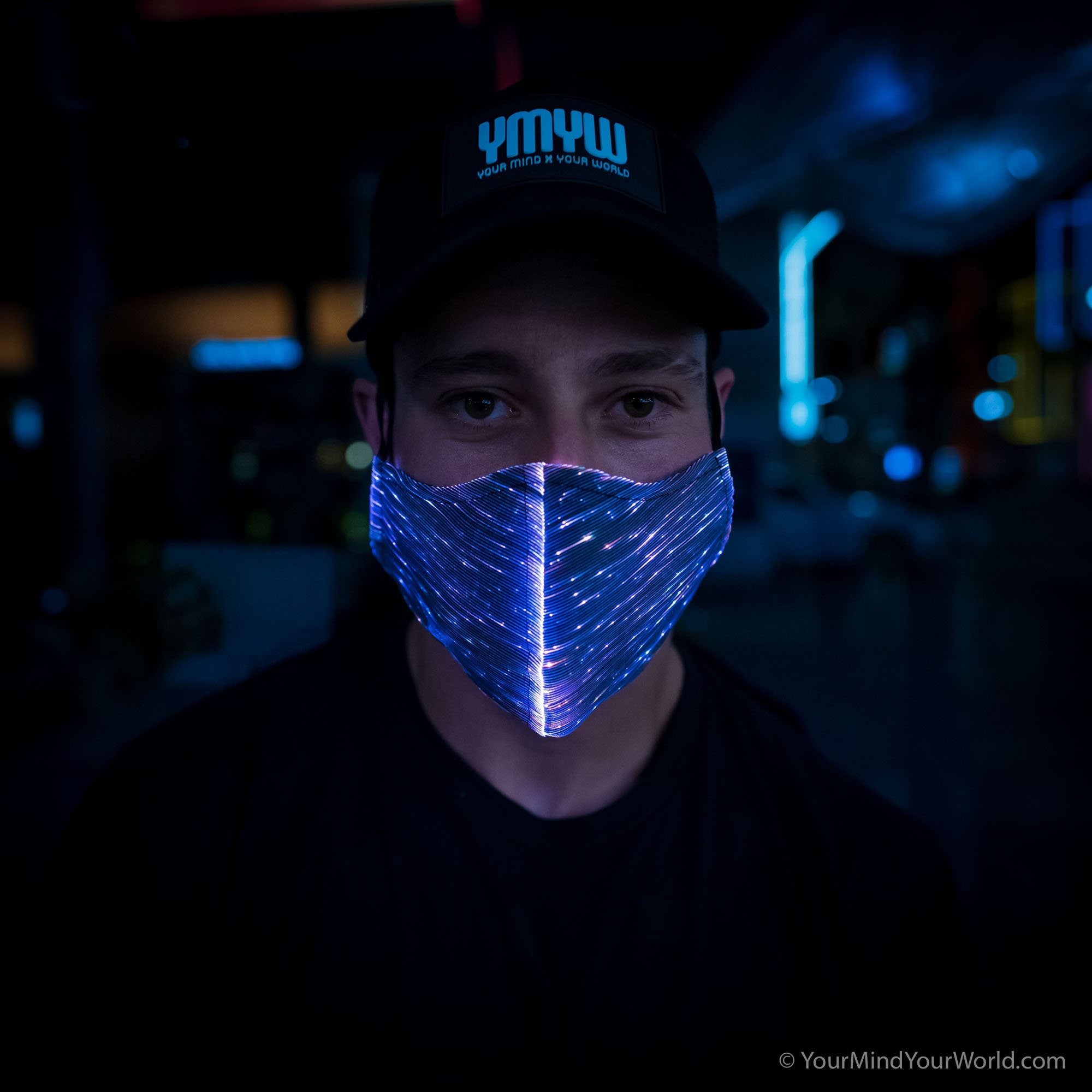LED Mask – Light up Cyberpunk Face Mask, Rave & Halloween Costume - Etsy
