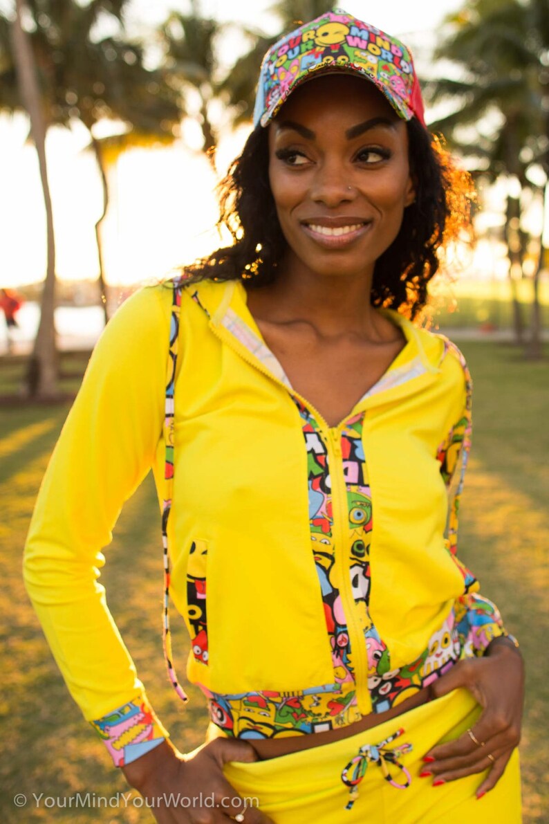 Cute Zip Up Hoodies EDM Outfits Girls Hooded Sweatshirt Etsy