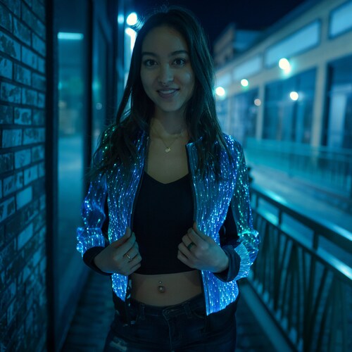 led bomber jacket