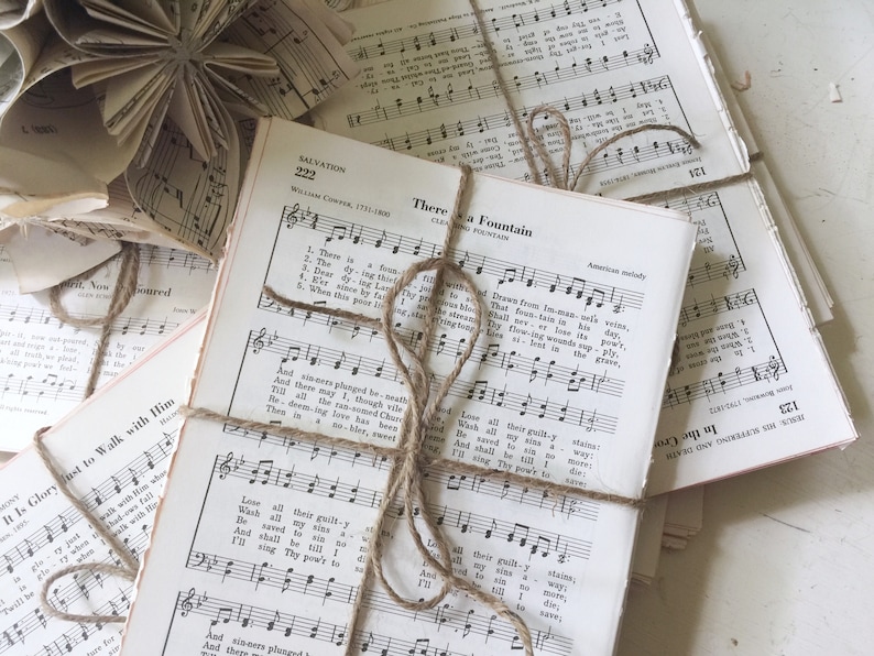 Vintage Hymn Sheets, Christian Ephemera Pack for Junk Journal, Hymn ...