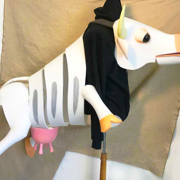 Milky White Cow costume. Adult + child sizes. Into the Woods, Jack & Beanstalk Musical, Handmade by Tentacle Studio.