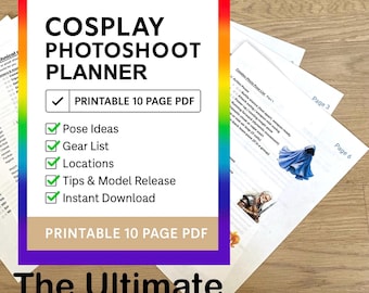 Cosplay Photoshoot Planner: 10-Page PDF with Pose Ideas (Instant Download)