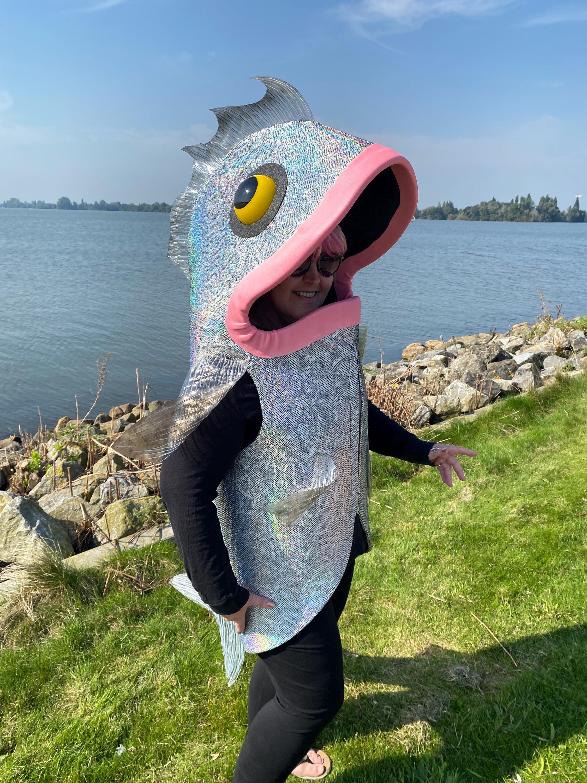 Fish Costume With Holographic Skin: Adult Animal Mascot Outfit Handmade by  Tentacle Studio - Etsy, image size:2250x3000