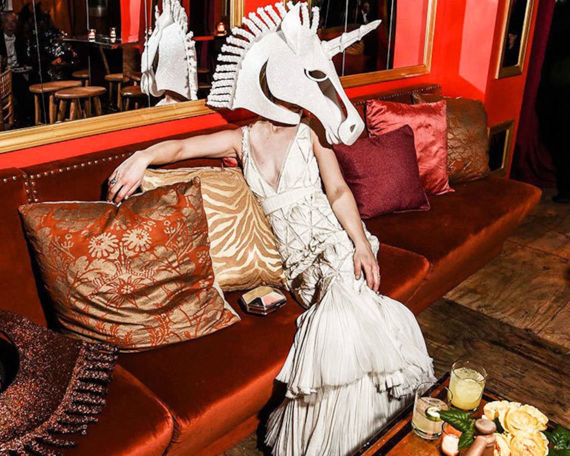 Unicorn Headdress Mask Costume Adult Masquerade Mask AMAZING | Etsy