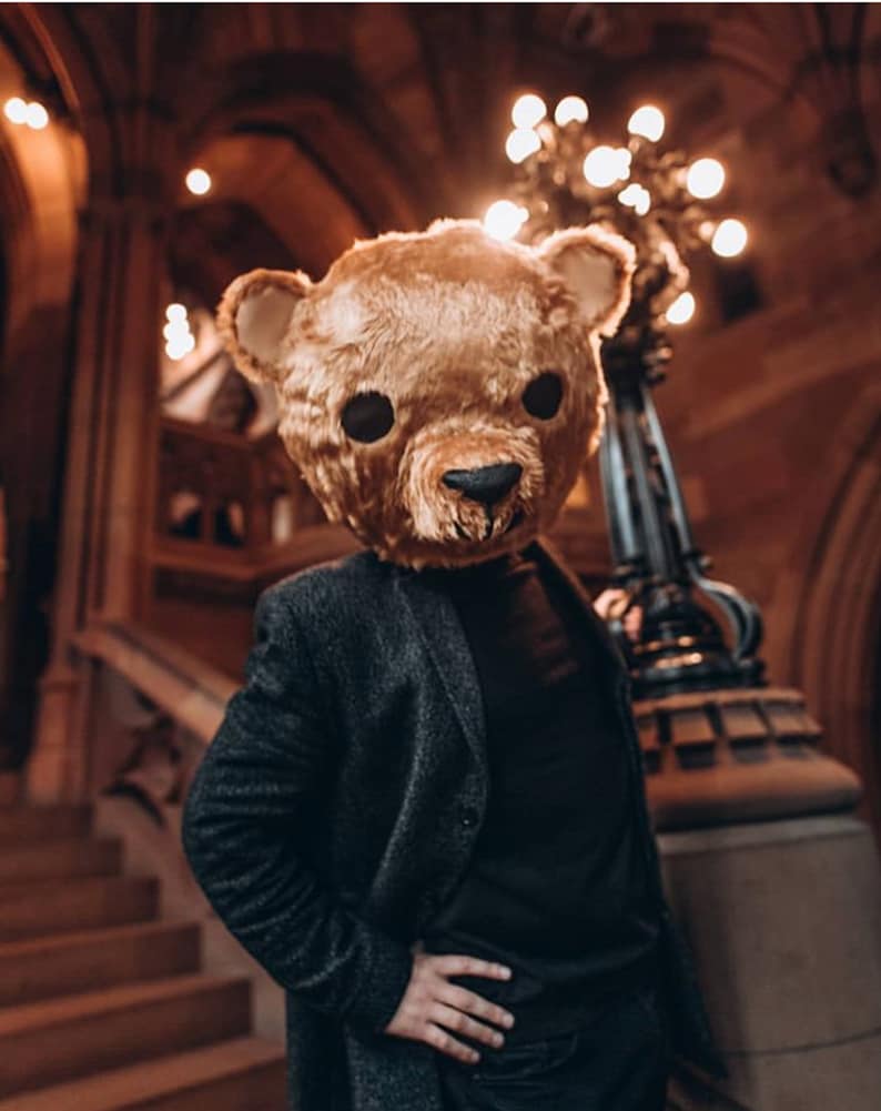 Teddy Bear Costume Head Mask ADULT or CHILD Size Friendly Etsy