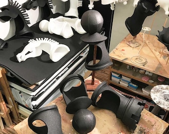 Handmade Chess Hats: Adult Costume Headpieces, Black and White crowns