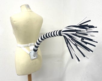 Zebra Tail, handmade: Adult Costume, Adjustable Fit