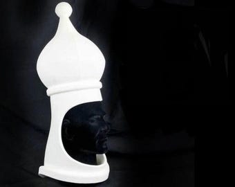 Bishop Chess Headdress: black or white, Handmade Costume Hat, Party Mask
