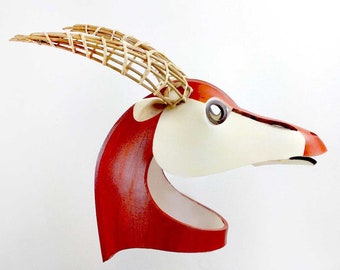 Gazelle Antelope Mask African animal masquerade mask adult Lion King headpiece head costume headdress handmade horns