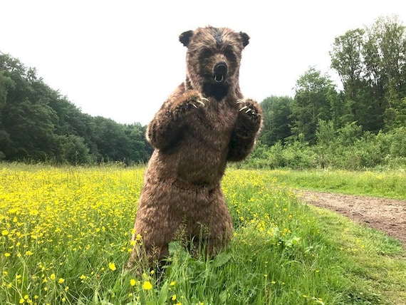 Realistic Bear Costume: Adult Grizzly, Movie Quality, Fake Fur