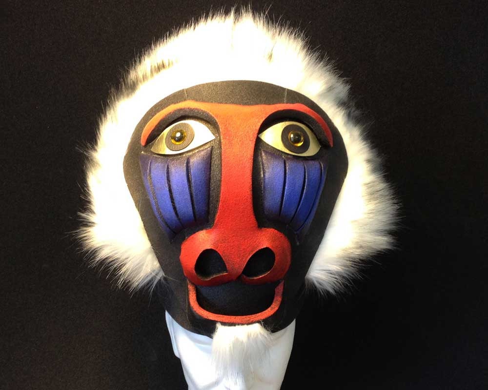 ラフィキコスチュームマスク、猿の帽子、ライオンキングの頭飾り、子供または大人用の頭飾り、ヒヒの頭、Tentacle Studioによる手作り -  Etsy 日本 [Diki Home] 着ぐるみ King Kong 連体服 キングコング チンパンジー シーザー 猿の惑星 衣装 大人用 映画 C, image size:1000x800