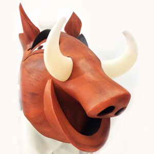 Pumba Pumbaa Lion King costume mask head, Kids Adult sizes HEAD ONLY, Warthog hippo theatre hat Handmade Tentacle Studio. image 4