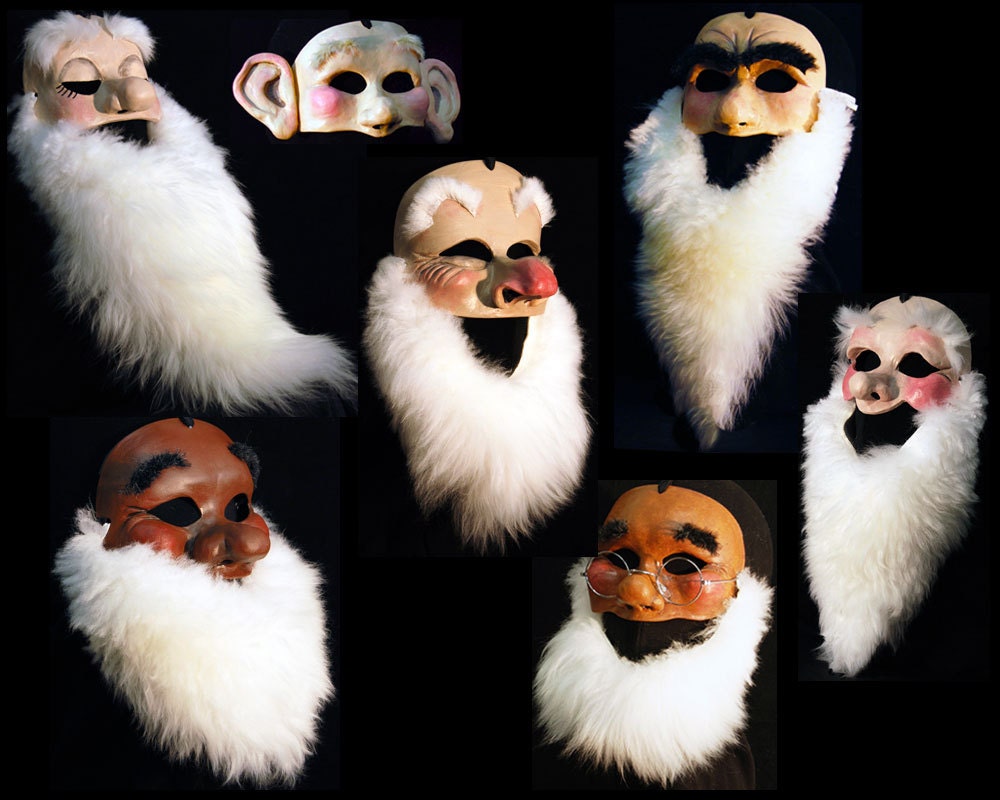 Seven Dwarfs Snow White 7 Dwarf Masks Complete Set FULL SIZE Wearable ...