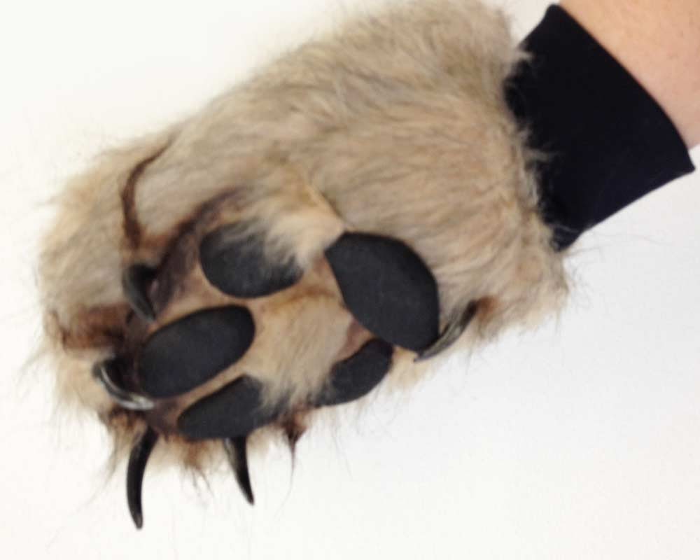 Wolf Paw Costume Gloves fake fur realistic animal costume Etsy