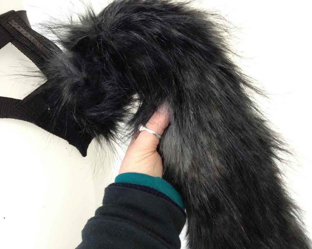 Realistic Wolf Tail: Handmade Faux Fur Costume Tailpiece - Adult Size