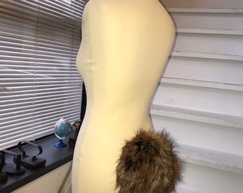 Costume Tail fake fur realistic animal costumes accessory luxury faux fur animal friendly part Handmade by Tentacle Studio.