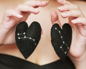 Zwei Herzen - eine Liebe, dekorative Herz, Sternbild. Ursa Major, Ursa minor