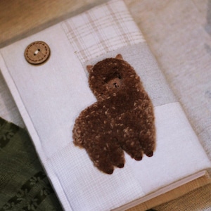 Alpaca Journal, Patchwork Notebook, Sweet Cozy Diary