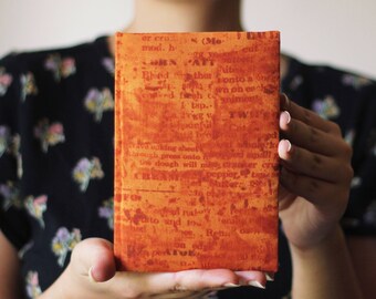 Notepad With Fonts, Mustard Color, Gift For Designer, Minimalism, Vintage Style, Old Paper, Travel Book