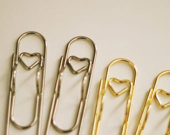 Hart paperclip pennenhouder set van 2, plannerclip, bladwijzer, paginamarkering