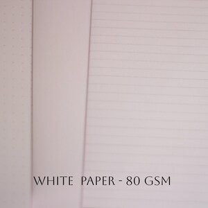 May include: White paper sheets with different textures. One sheet has a dotted pattern, another is blank, and the third has horizontal lines. The text "WHITE PAPER - 80 GSM" is printed at the bottom of the image.