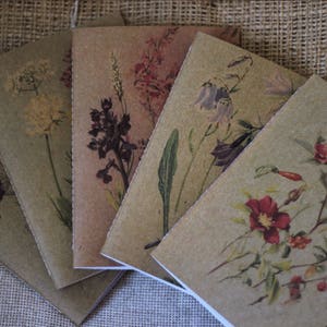 Flowers Journal, Herbarium Diary, Travel Notebook, Floral Notebook, Set of Notebook, Eco Notebook, Herbalism Sketchbook, Nature Journal