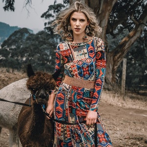 Aztec beaded midi dress hotsell