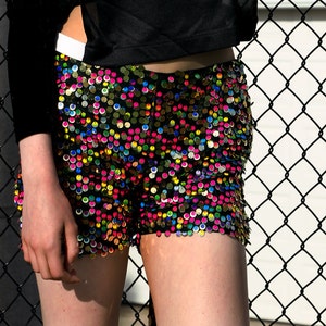 Pink Panther Sequin Hot Pants  Festival Outfits Australia  Ziji The Label