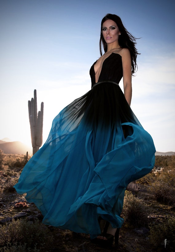 dark turquoise blue dress