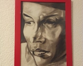 Geschenk, Zeichnung, Bleistiftzeichnung, Papierzeichnung, Kunstwerk, Audrey Tatou, Schauspielerin, Bleistift