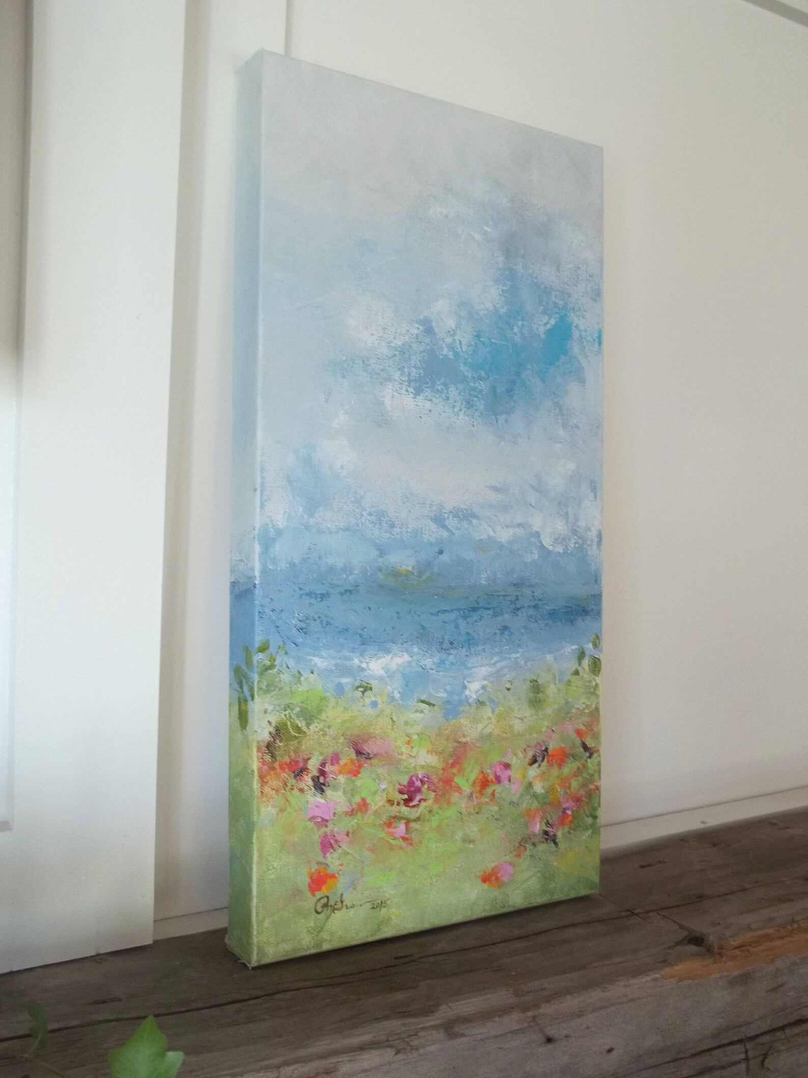 Landscape Original Abstract Painting on Gallery Canvas Etsy Canada
