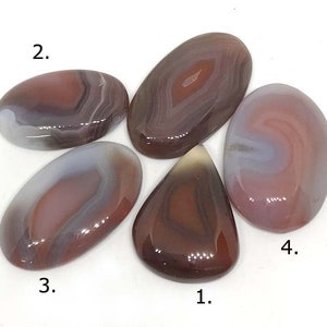 Cabochon d'agate du Botswana + AAA +, taille 29-34 mm, pierre de cabochon en vrac en gros, pièce unique