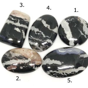 Cabochon noir Cola Jasper + AAA +, taille 24-32 mm, pierre de cabochon en vrac en gros, pièce unique