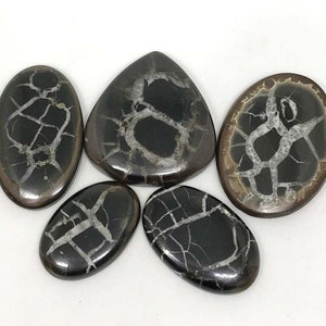 Septarienkwarts cabochon edelsteen + AAA+, maat 26-37 mm, groothandel losse cabochonsteen, enkel stuk
