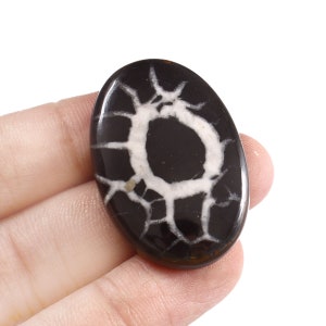 Incroyable pierre gemme cabochon ovale septarienne naturelle + AAA +, taille 25x37mm, poids 53 carats, pièce unique en gros de pierre cabochon en vrac