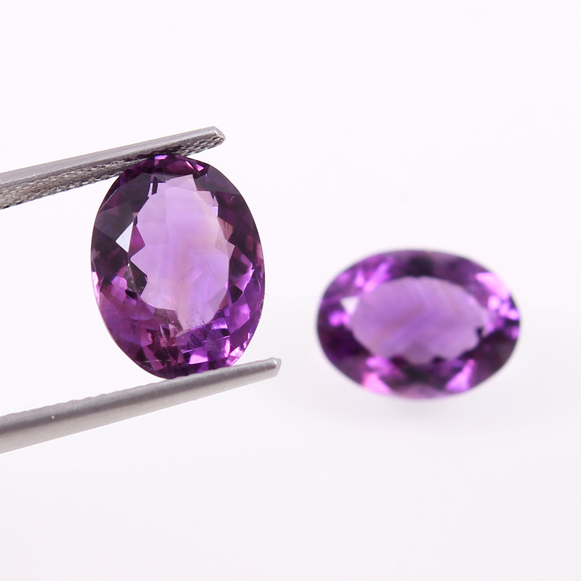 Anillo De Plata De Ley Con Amatista Para Mujer, Sortija Ovalada De Lujo