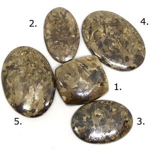 Bronziet cabochon edelsteen + AAA+, maat 30-46 mm, groothandel losse cabochon, per stuk