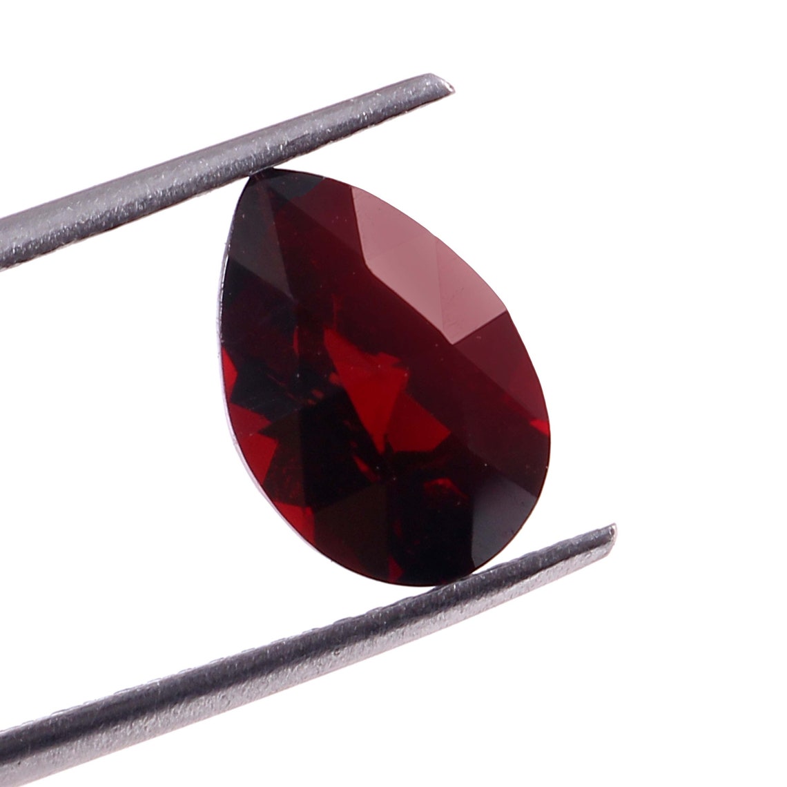 Amazing Natural Red Blood Faceted Pear Gemstone Size Etsy