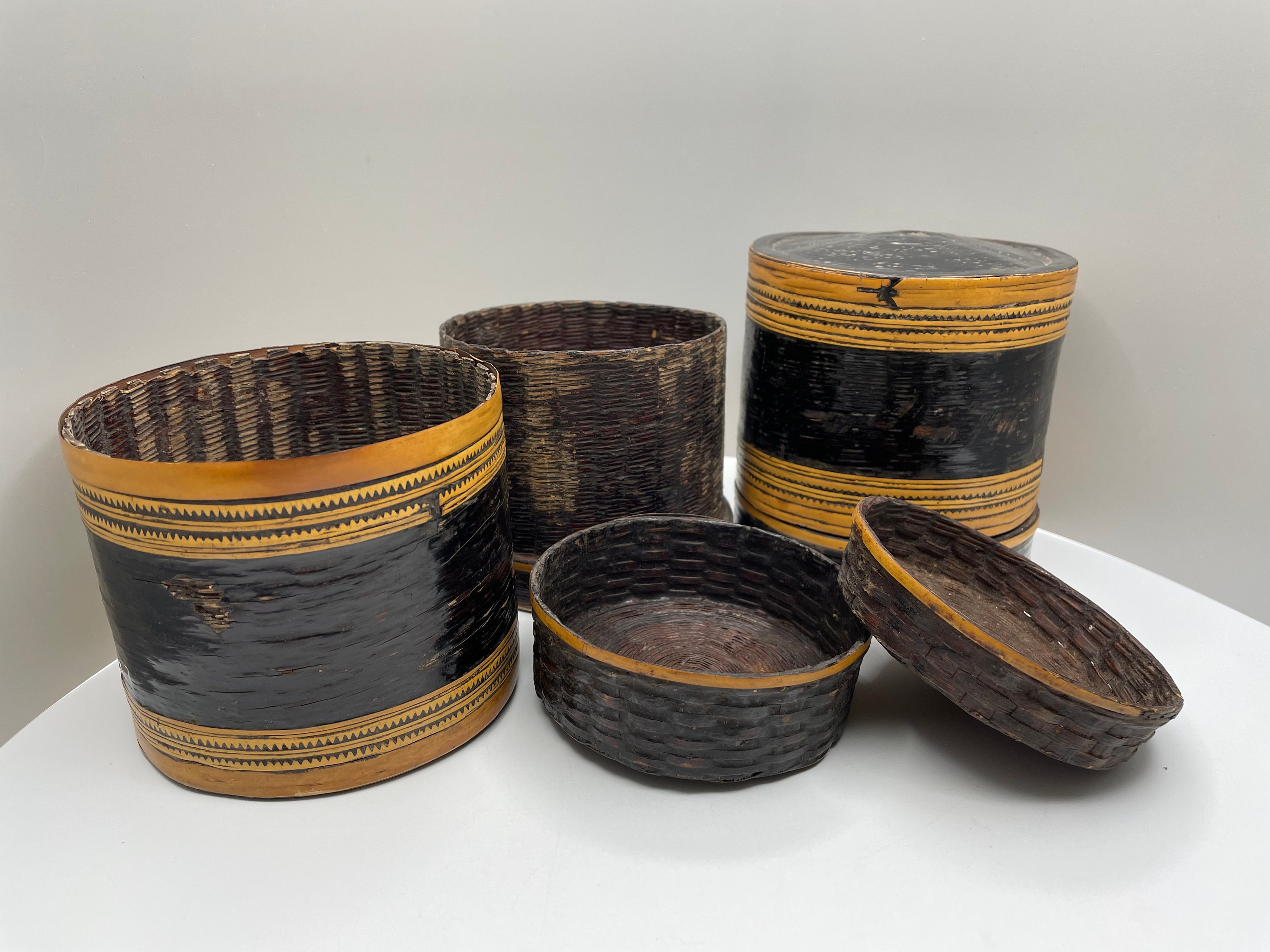 Set of Two 2 Betel Nut Containers From Thailand Etsy