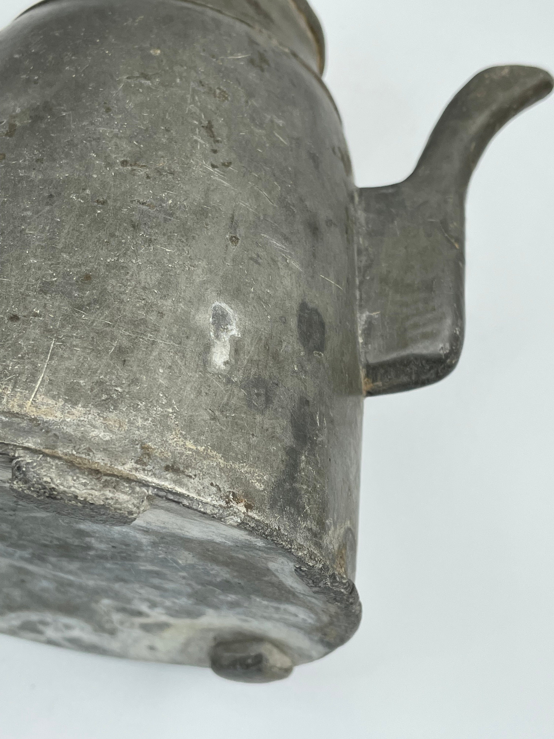 Antique Chinese Pewter Teapot Asia Etsy