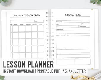 teacher planner etsy weekly lesson planner