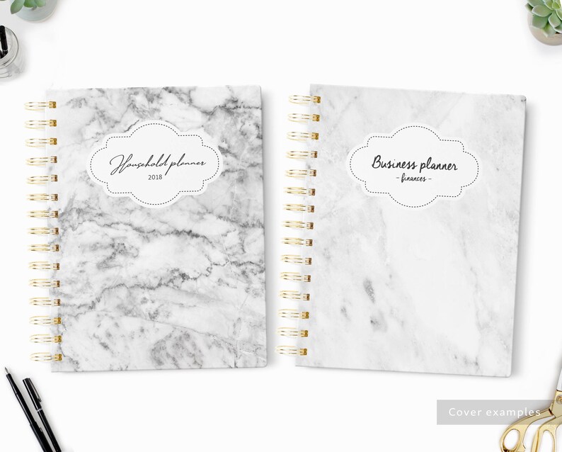 Planner Covers / Letter A4 / White Marble Cover Planner Etsy