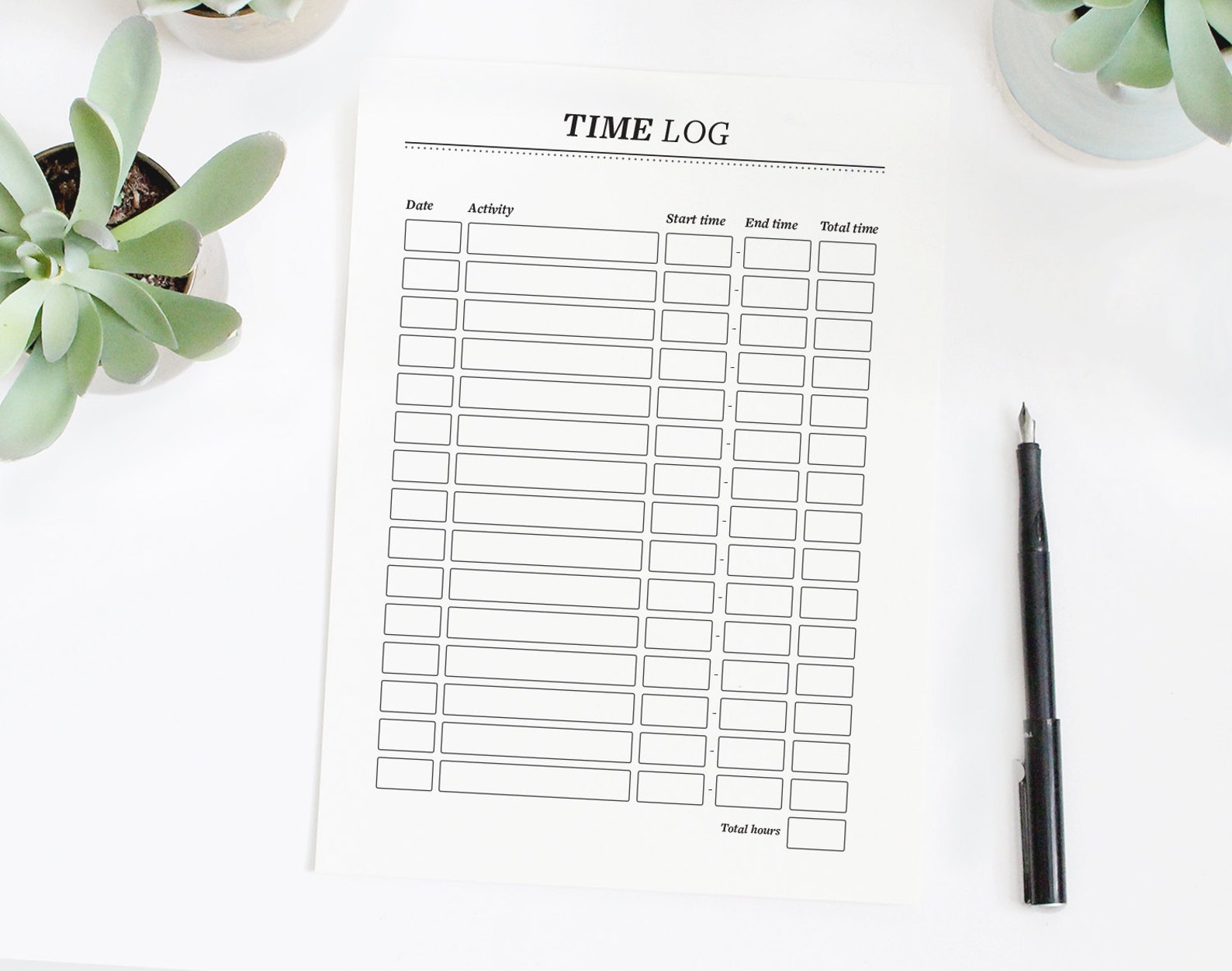 Working Hours Log / A5 A4 Letter / Time Log Business Time | Etsy